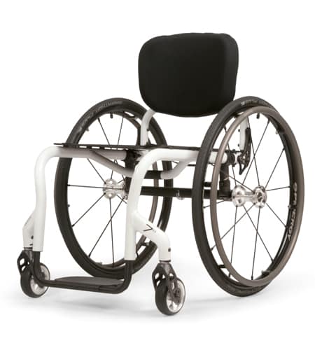 white chrome manual wheelchair