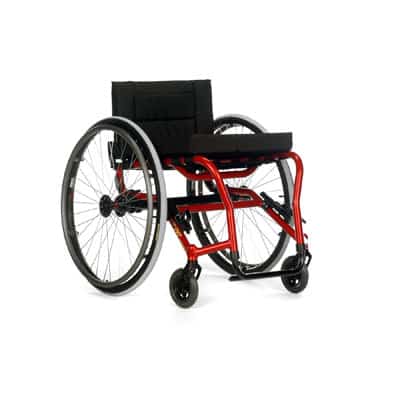 red manual wheelchair