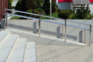 ramp handrail for wheelchair