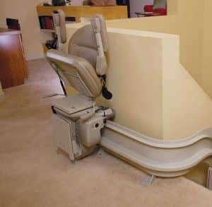 indoor curved stair lift folded top stairs