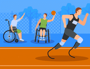 disabled person doing sports