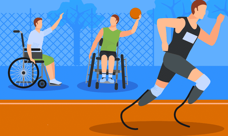 disabled person doing sports