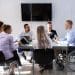 man in wheelchair during business meeting